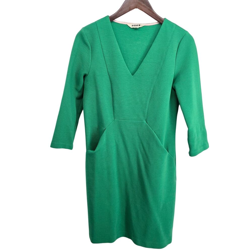 Boden Bronte Ottoman Dress Green Size 8R